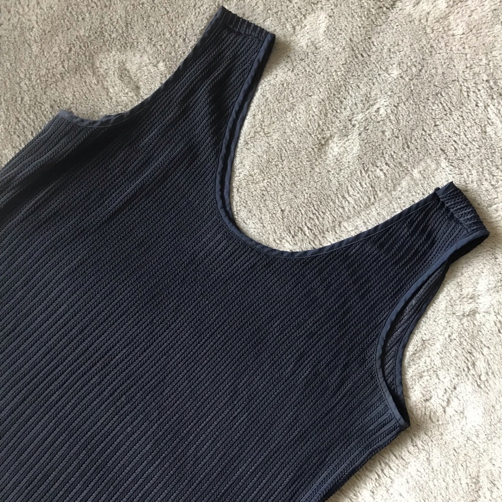 Edcapades Navy Blue Ribbed Tank Top - Picture 4 of 6